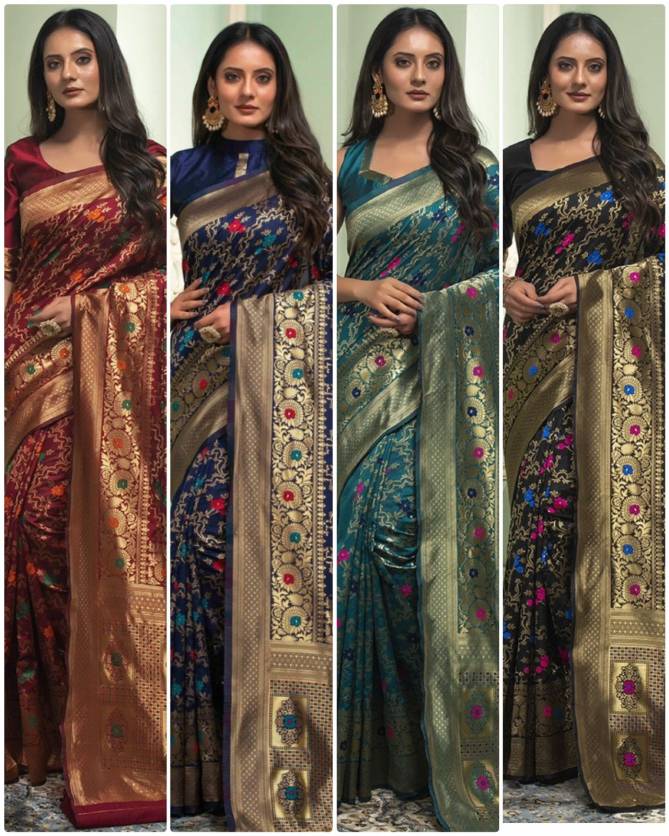 Bindia By Aab Designer Soft Lichi Silk Sarees Wholesale Market In Surat
